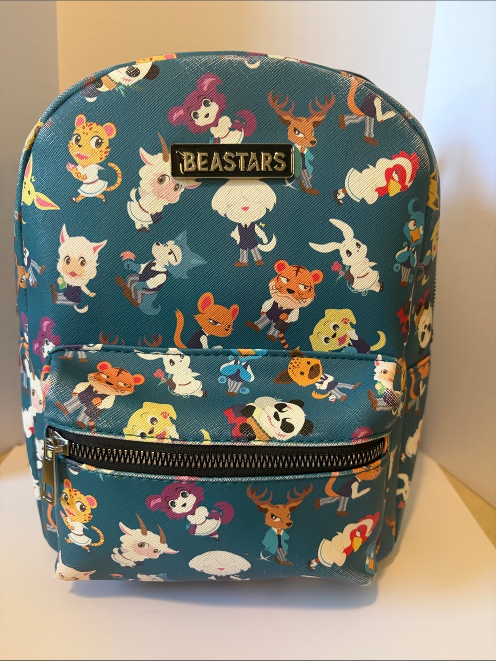 Beastars Chibi Characters Teal Kids Mini Backpack with Beastars Character Print